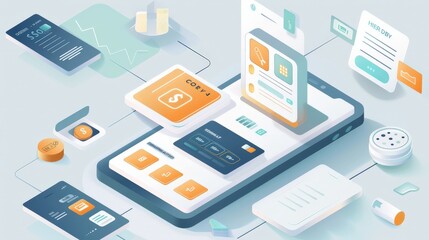Poster - Create a design for a digital banking platform incorporating augmented reality for financial education.