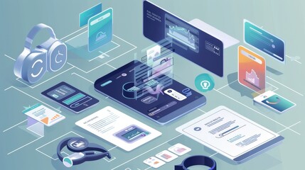 Poster - Create a design for a digital banking platform incorporating augmented reality for financial education.