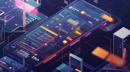 Poster - Create a design for a digital banking platform incorporating augmented reality for financial education.