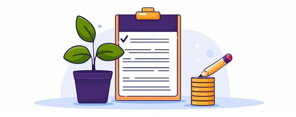 Bill payment schedule, income management, flat design illustration