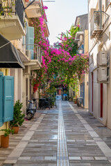 Wall Mural - greece old capital nafplion streets shops churches castle and colorful houses quiet hours tourist destination