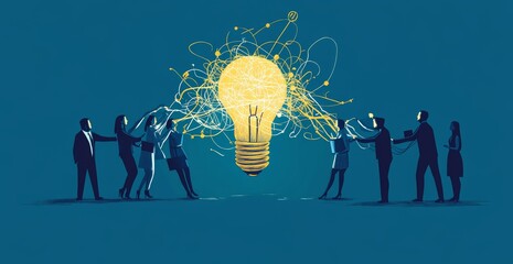 Poster - Teamwork and collaboration to solve complex ideas and innovation for business development