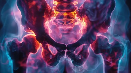 Aufkleber - Abstract Human Anatomy - Pelvis and Spine