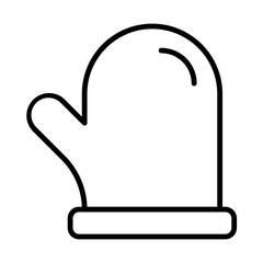 Sticker - Oven Mitt line icon