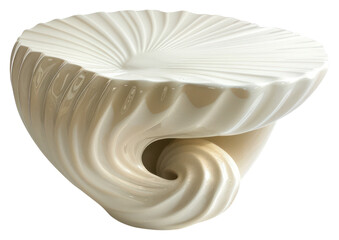 Sticker - PNG Elegant ceramic shell-inspired sculpture