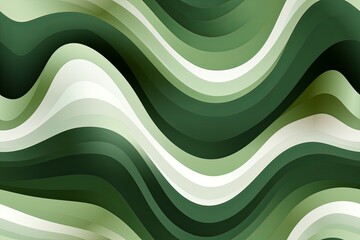 Wall Mural - green wave. Seamless Pattern. Dark green abstract seamless pattern with wavy lines