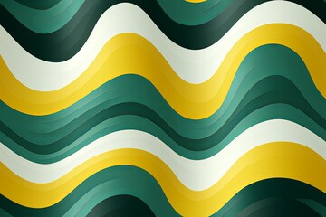 Wall Mural - green wave. Seamless Pattern. Dark green abstract seamless pattern with wavy lines