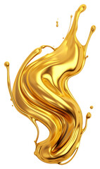 Sticker - PNG Abstract golden liquid splash