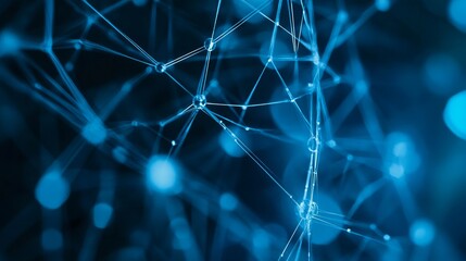 Abstract Blue Network Structure