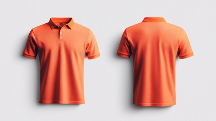 Wall Mural - Orange Polo Shirt Front and Back