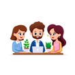 © DuangphonKPR - Team discussion, information exchange, flat design