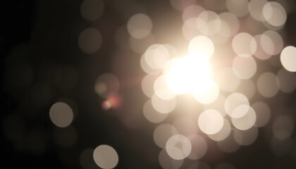 Sticker - Blurred refraction light, bokeh or organic flare overlay effect isolated with white highlights, png