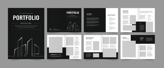 Wall Mural - Architecture Portfolio or Interior Portfolio Template