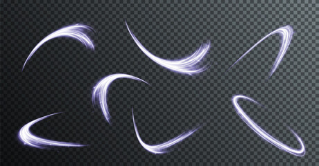 Fototapete - Light pink Twirl. Curve light effect of pink line. Luminous pink circle. Light blue pedistal, podium, platform, table. Vector PNG.	
