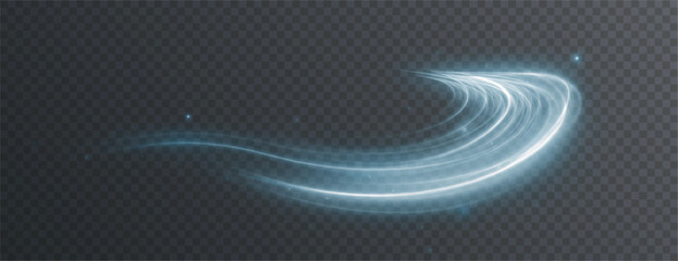 Poster - Light blue Twirl. Curve light effect of blue line. Luminous blue circle. Light blue pedistal, podium, platform, table. Vector PNG. Vector illustration
