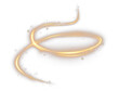 © Sergey - Light golden Twirl. Curve light effect of golden line. Luminous golden circle. Light gold pedistal, podium, platform, table. Vector PNG. Vector illustration