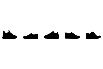 Wall Mural - Simple shoe icon set. Fashion design