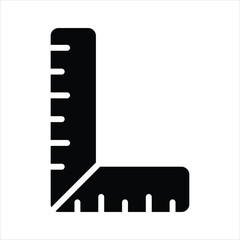 Wall Mural - Tool for measurement or calculating length, premium icon of ruler, scale vector