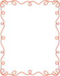 © cute_vector - Quirky trendy Frame, hand drawn red borders for wedding Invitation. Whimsical frame for birthday card, squiggly and Wavy Borders. Minimalist line art png