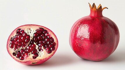 Fresh pomegranate fruit closeup view