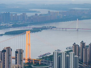 Wuhan Yangsigang Yangtze River Bridge scenery