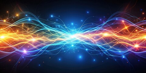 Aufkleber - Abstract glowing energy lines background, abstract, glowing, energy, lines, background, futuristic, digital, design, technology
