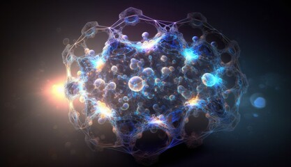 tech lattice: pulsating nodes connect in a web of energy