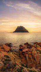 Wall Mural - Beach on the Mediterranean Sea. Punta Don Diego, Sardinia, Italy. Background