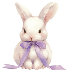 Sticker - PNG Purple coquette rabbit rat animal mammal.