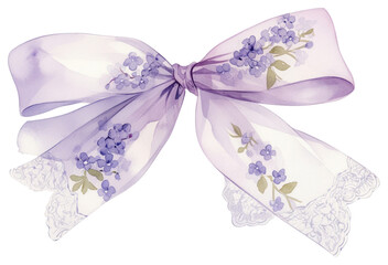 Sticker - PNG Purple coquette ribbon lace tie accessories accessory.