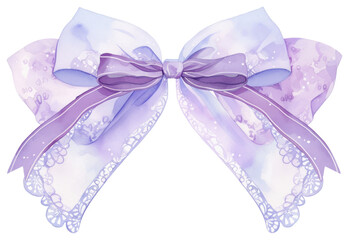 Wall Mural - PNG Purple coquette ribbon lace tie accessories accessory.