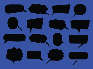 Fototapete - Set of speech bubble collection .set of speech bubble cartoon box icon set . speech bubble vector. comment box icon vector set.
