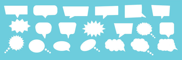Fototapete - Set of speech bubble collection .set of speech bubble cartoon box icon set . speech bubble vector. comment box icon vector set.
