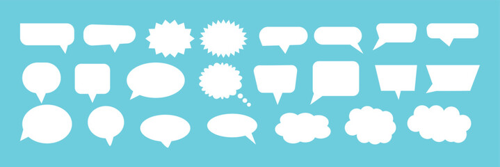 Fototapete - message comments chat box. collection of speech bubbles, text boxes and conversation chats in comics