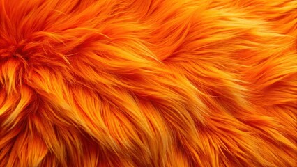 Poster - Close up of vibrant, textured orange fur background, fur, orange, texture, close up, soft, fluffy, bright, vibrant, hairy, close-up