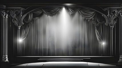 Wall Mural - Theatre stage 