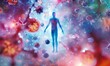 © Q STOCK - A vivid representation of immunotherapy, medical approach that leverages the body's immune system to fight diseases. Intersection of science and the body's innate healing power