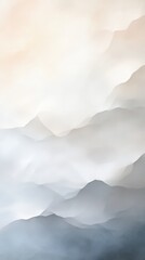 Wall Mural - A mountain range with a cloudy sky in the background