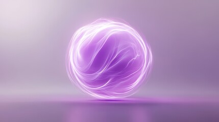 Canvas Print - A purple sphere with a purple glow