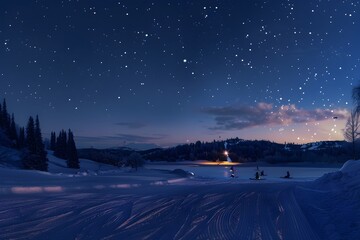 Wall Mural - winter forest 