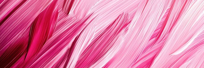 Poster - Abstract Pink and White Brushstrokes