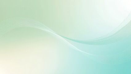 Wall Mural - Abstract Green and White Gradient Background with Subtle Lines