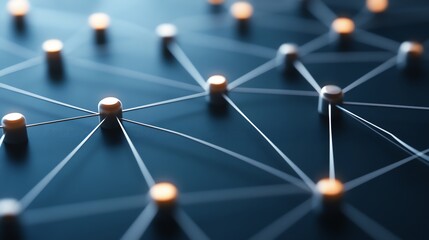 Abstract network structure with connected nodes and lines, representing communication, technology, and interconnected systems.