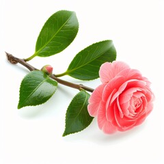 Wall Mural - camellia flower on a white background