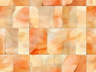 Wall Mural - Elegant sandstone tiles in warm hues with imperfections, seamless pattern