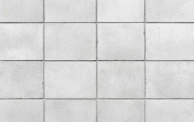 Poster -  texture of clean, square, white concrete tiles with slight variations in tone. Ideal for architectural backgrounds, interior design, and construction projects.