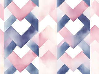 Wall Mural - Subtle, watercolor chevrons blending into each other for a soft, flowing look, seamless pattern