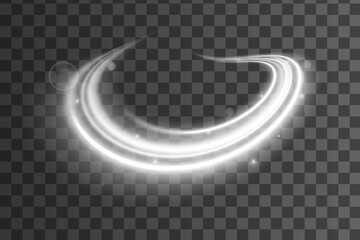 Poster - Light white Twirl. Curve light effect of white line. Luminous white circle. PNG Light white pedistal, podium, platform, table. Vector PNG.