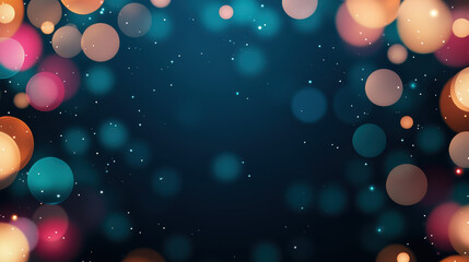 Poster - Abstract festive background with colorful bokeh lights. Perfect for celebrations, holiday themes, and festive designs.