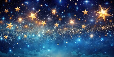 Wall Mural - starry night sky with glittering stars, starry, background, space, galaxy, night, astronomy, celesti